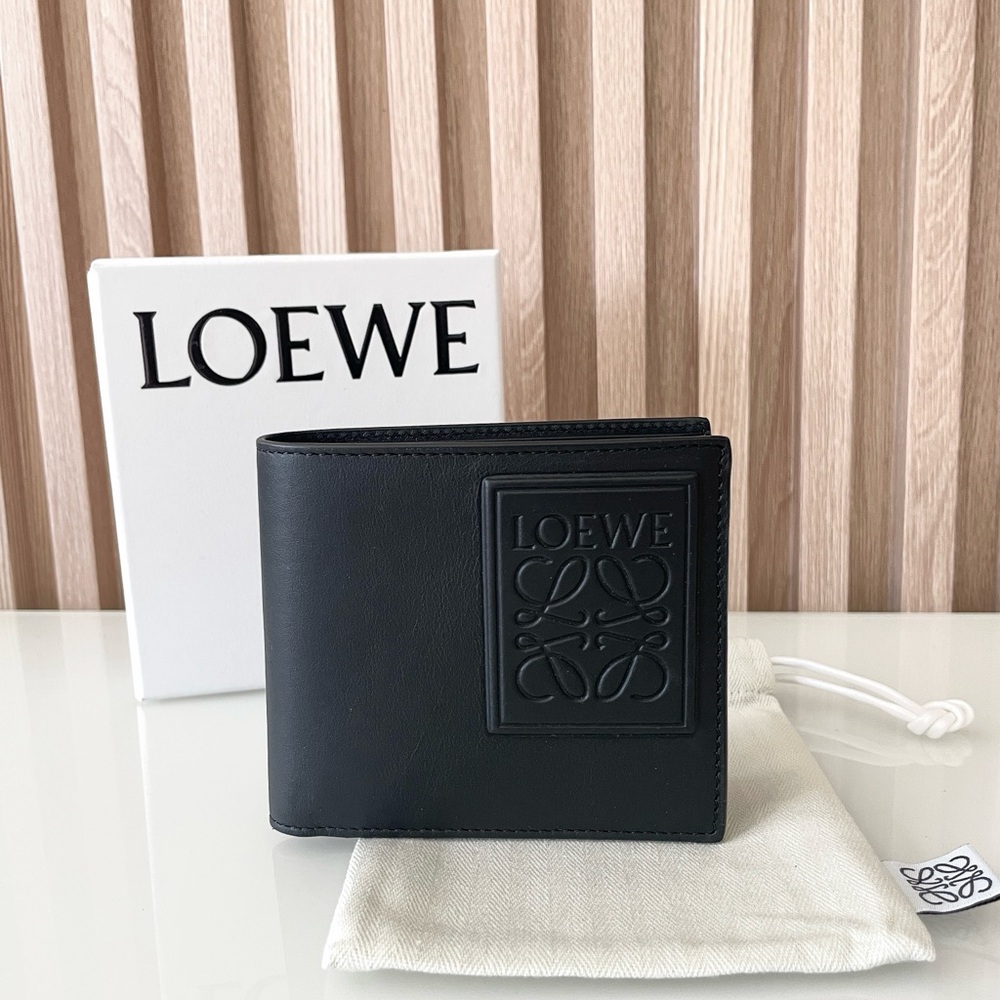 Loewe Black Leather Bifold Wallet